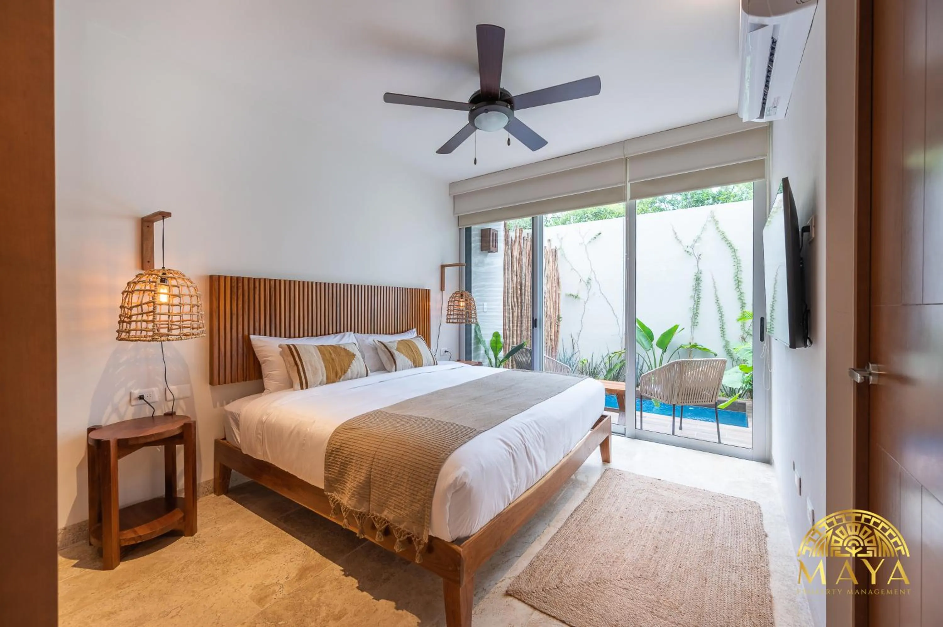 Bedroom, Bed in Nhoa Tulum Aparthotel by Maya PM