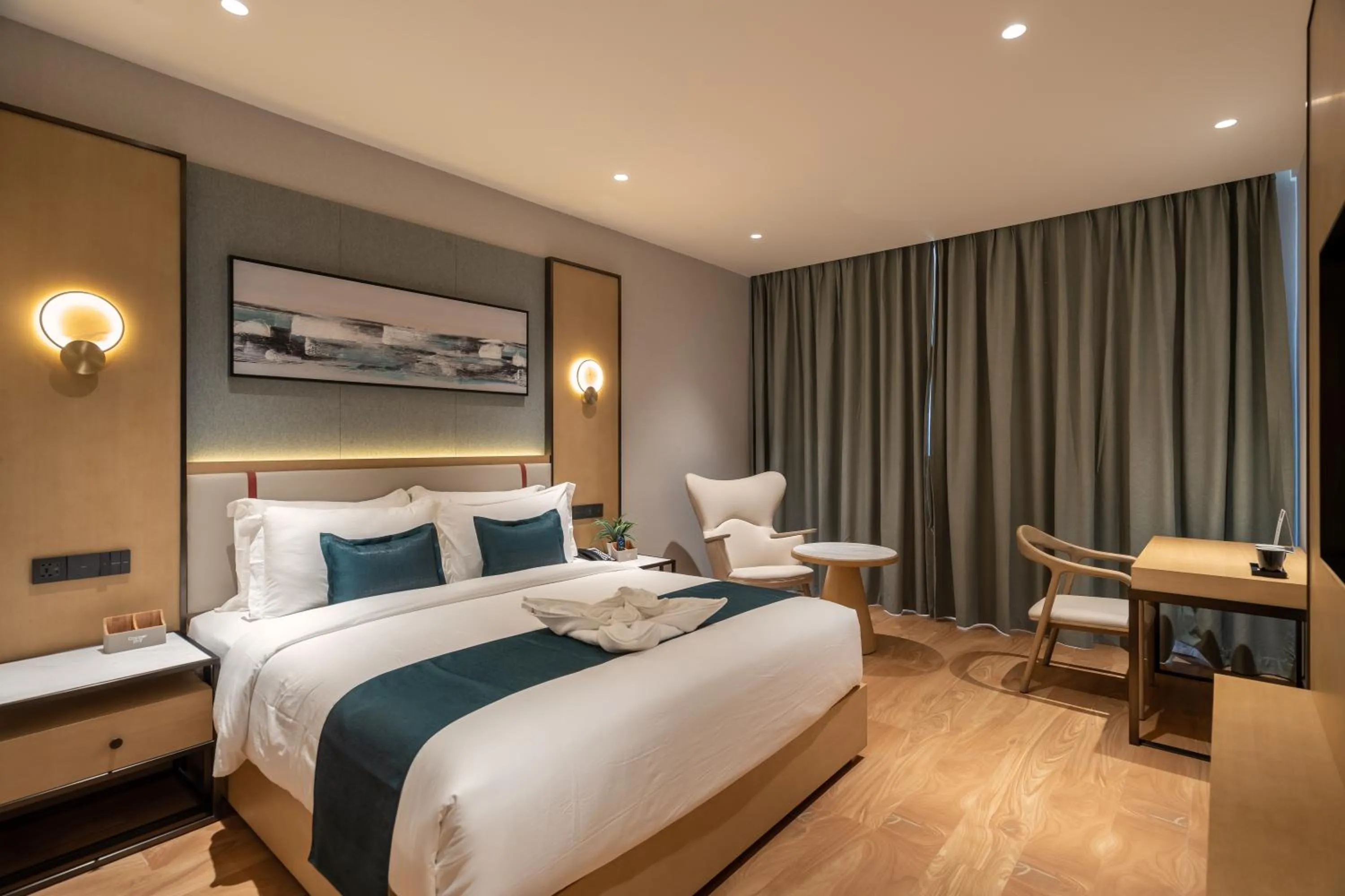 Bed in Copper Leaf Hotels, Tirunelveli