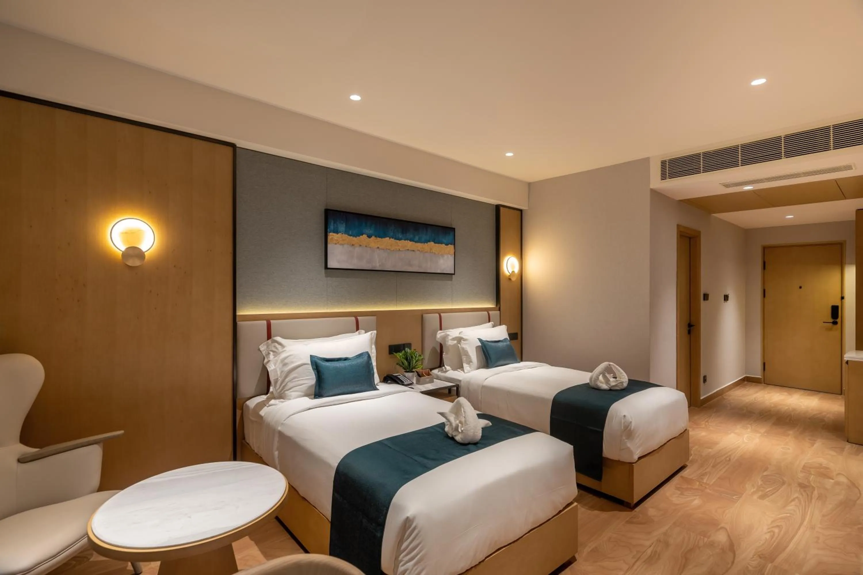 Bed in Copper Leaf Hotels, Tirunelveli