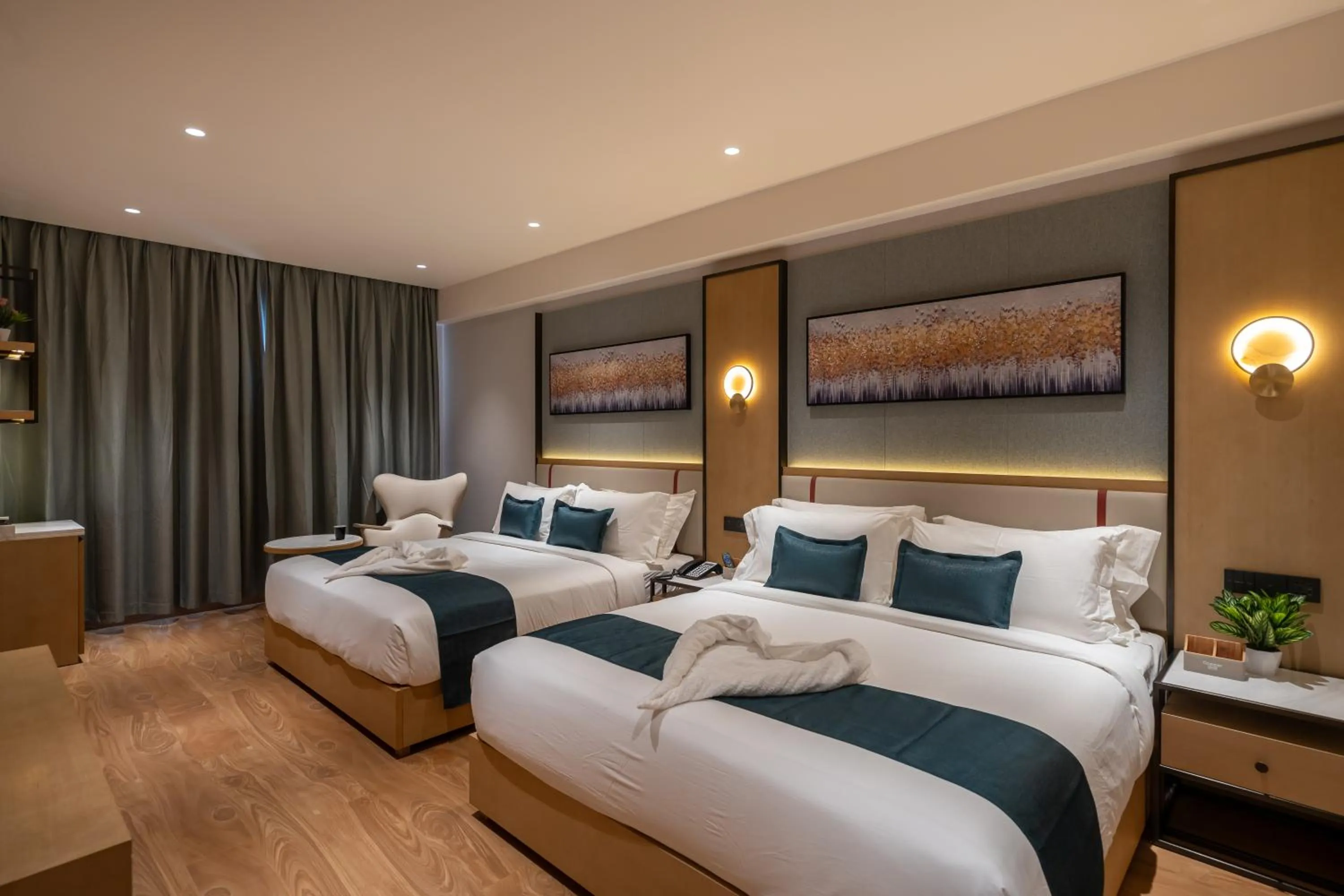 Bed in Copper Leaf Hotels, Tirunelveli