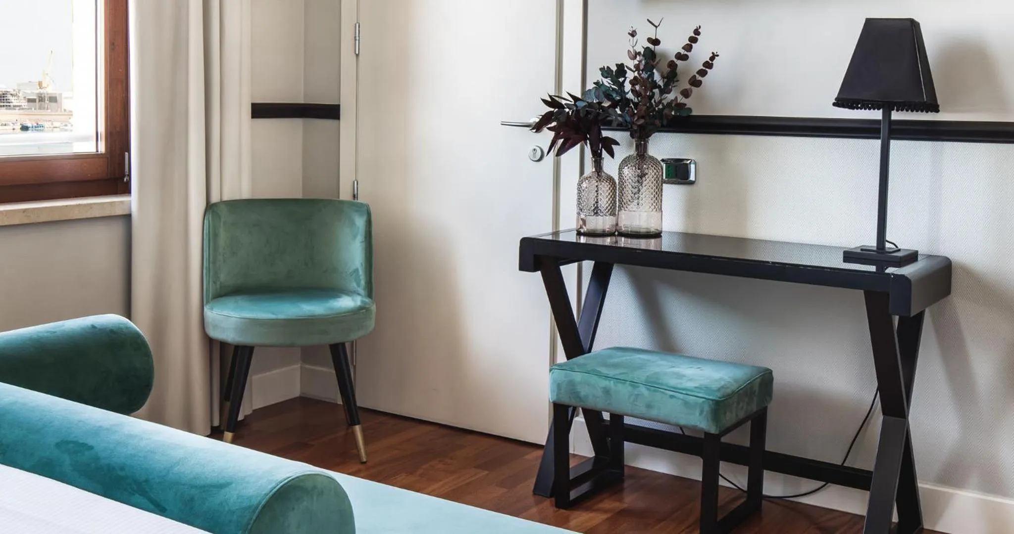 Seating area in SeePort Hotel