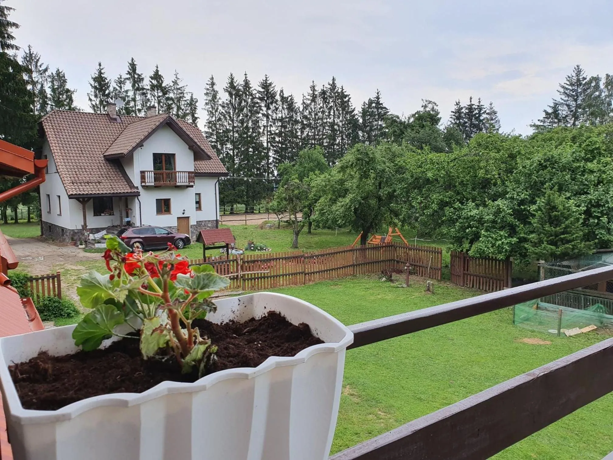 Balcony/Terrace in Kurnik Polski agroturystyka