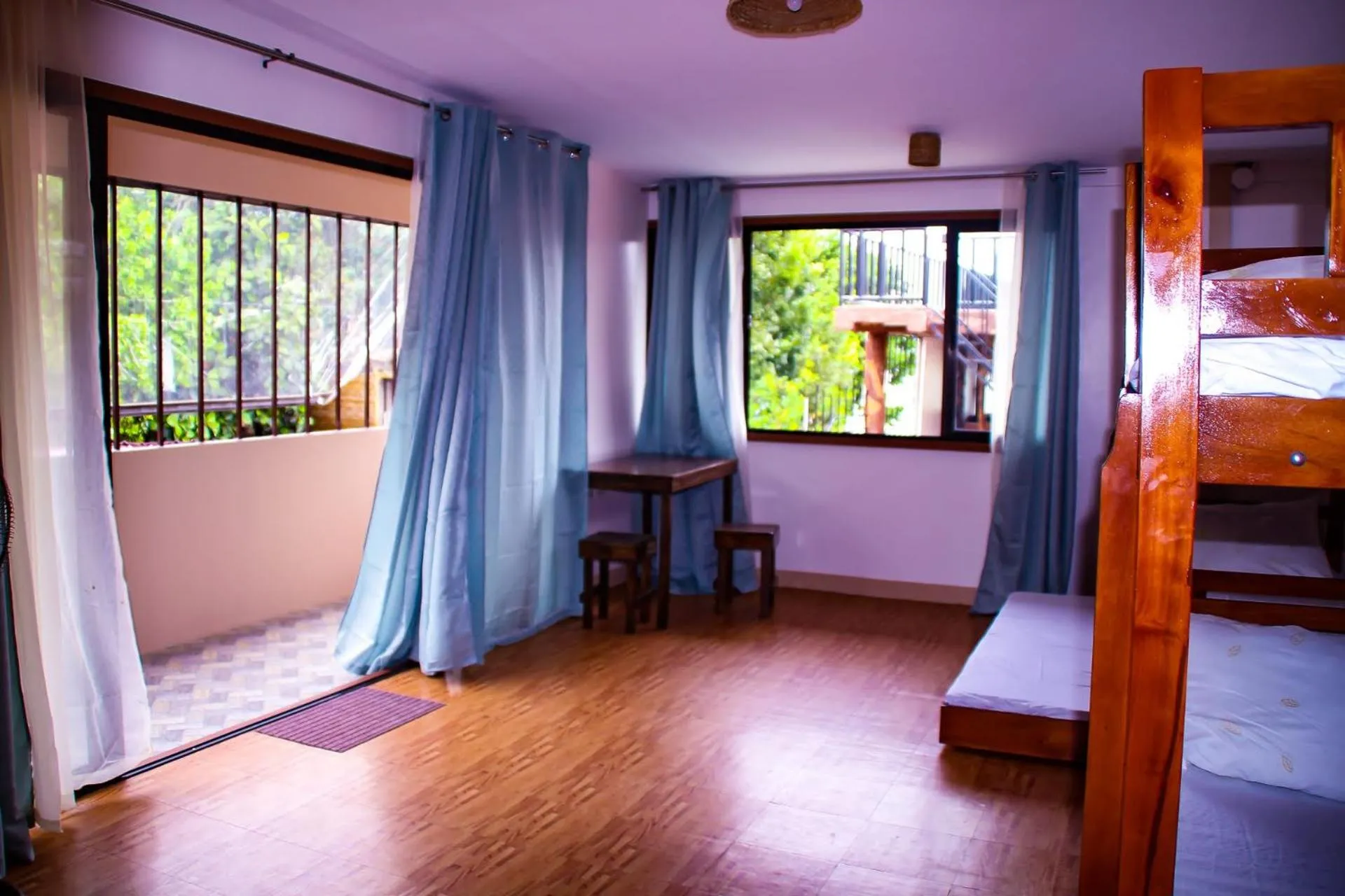 Bed in Camote's Lake Retreat