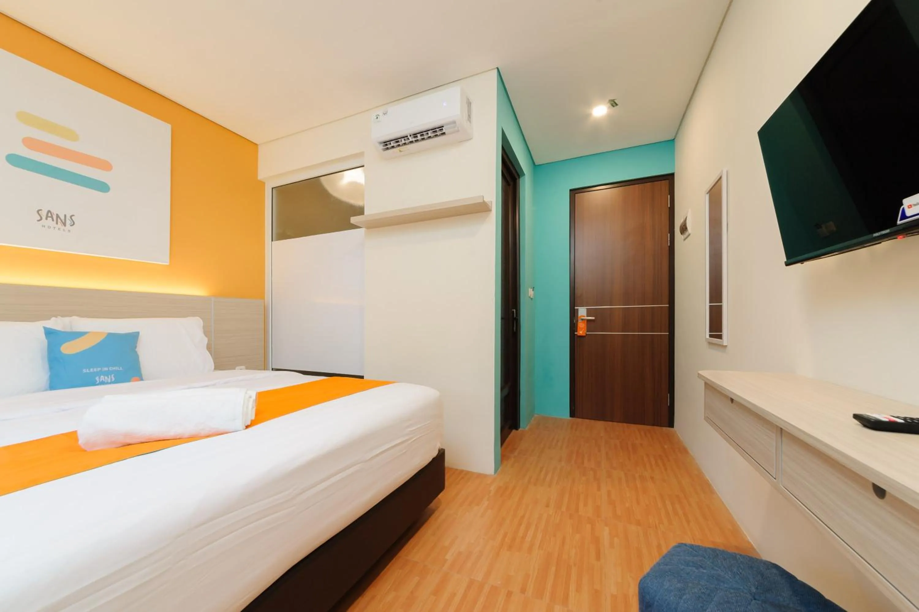 Bedroom, Bed in Sans Hotel Tajur Bogor