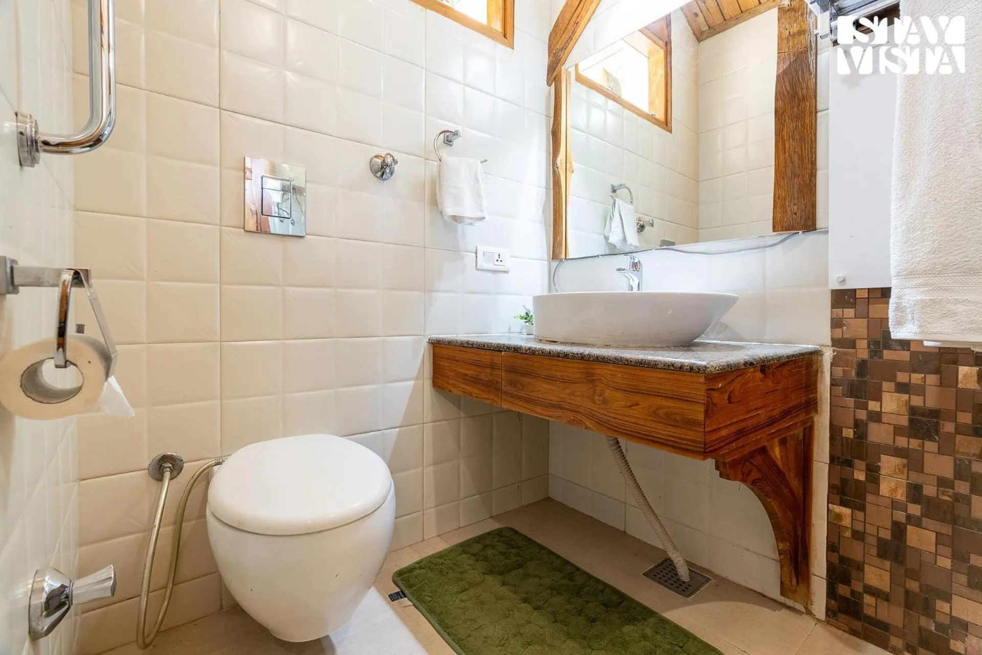 Bathroom in StayVista at The Rustic Retreat - 4BHK Valley View villa with Lawn, Bonfire
