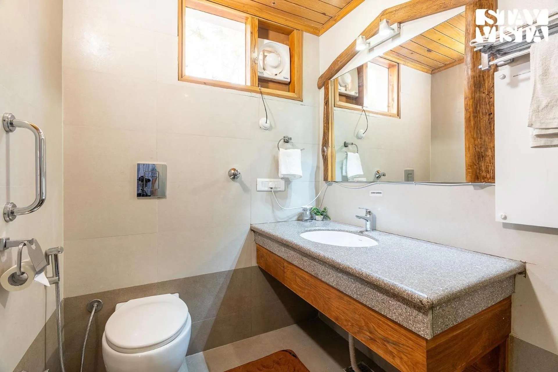 Bathroom in StayVista at The Rustic Retreat - 4BHK Valley View villa with Lawn, Bonfire