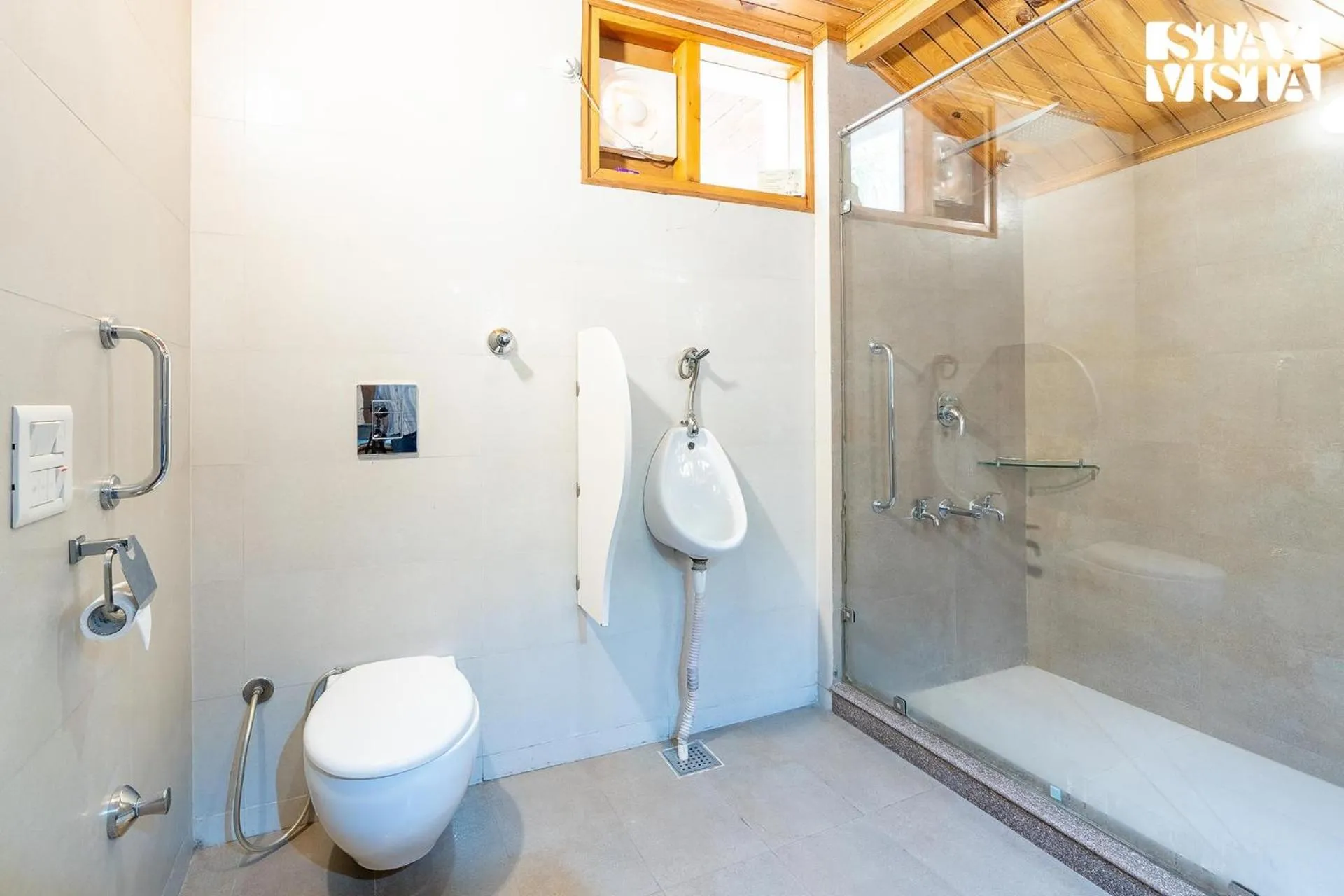 Bathroom in StayVista at The Rustic Retreat - 4BHK Valley View villa with Lawn, Bonfire