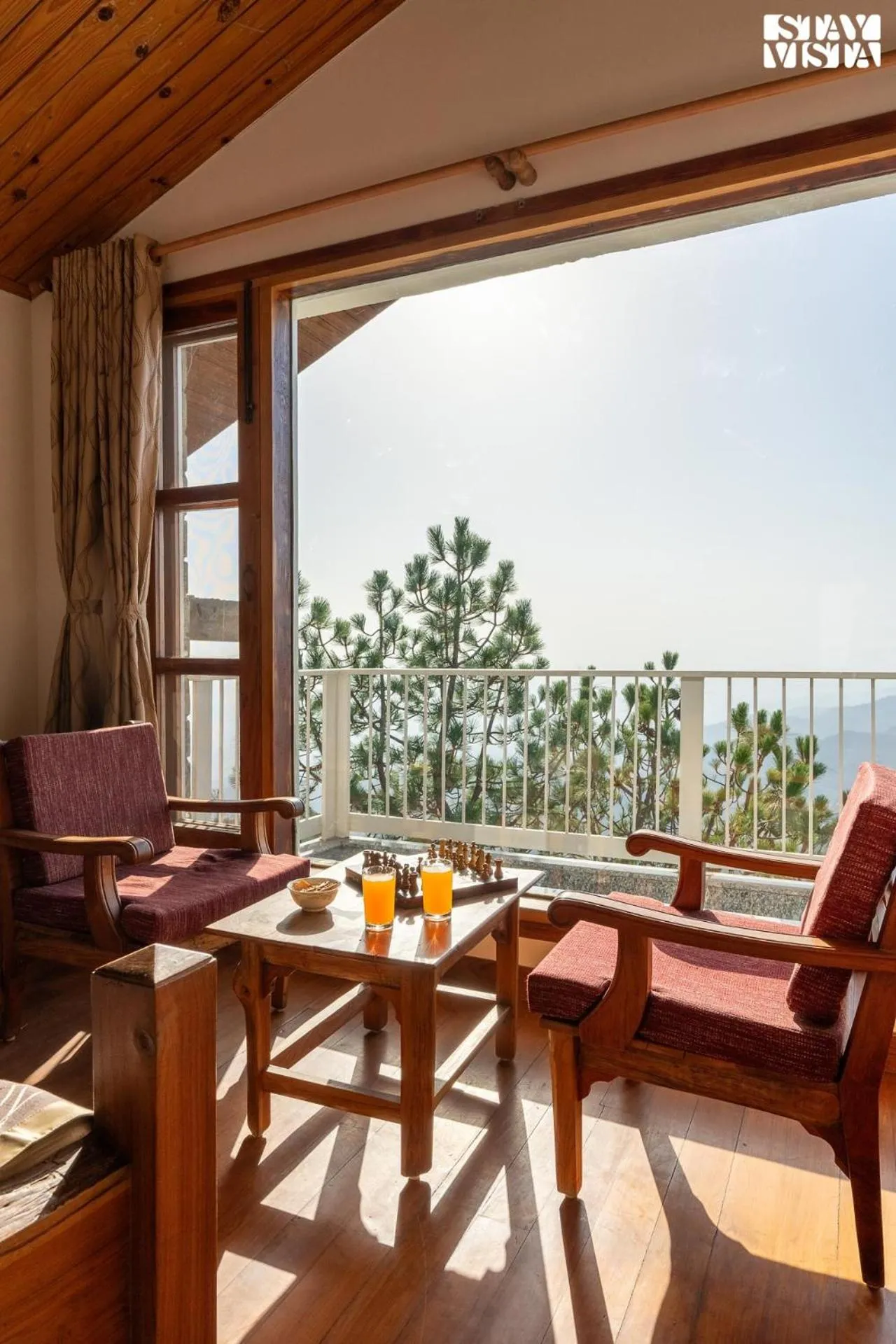 Seating area in StayVista at The Rustic Retreat - 4BHK Valley View villa with Lawn, Bonfire