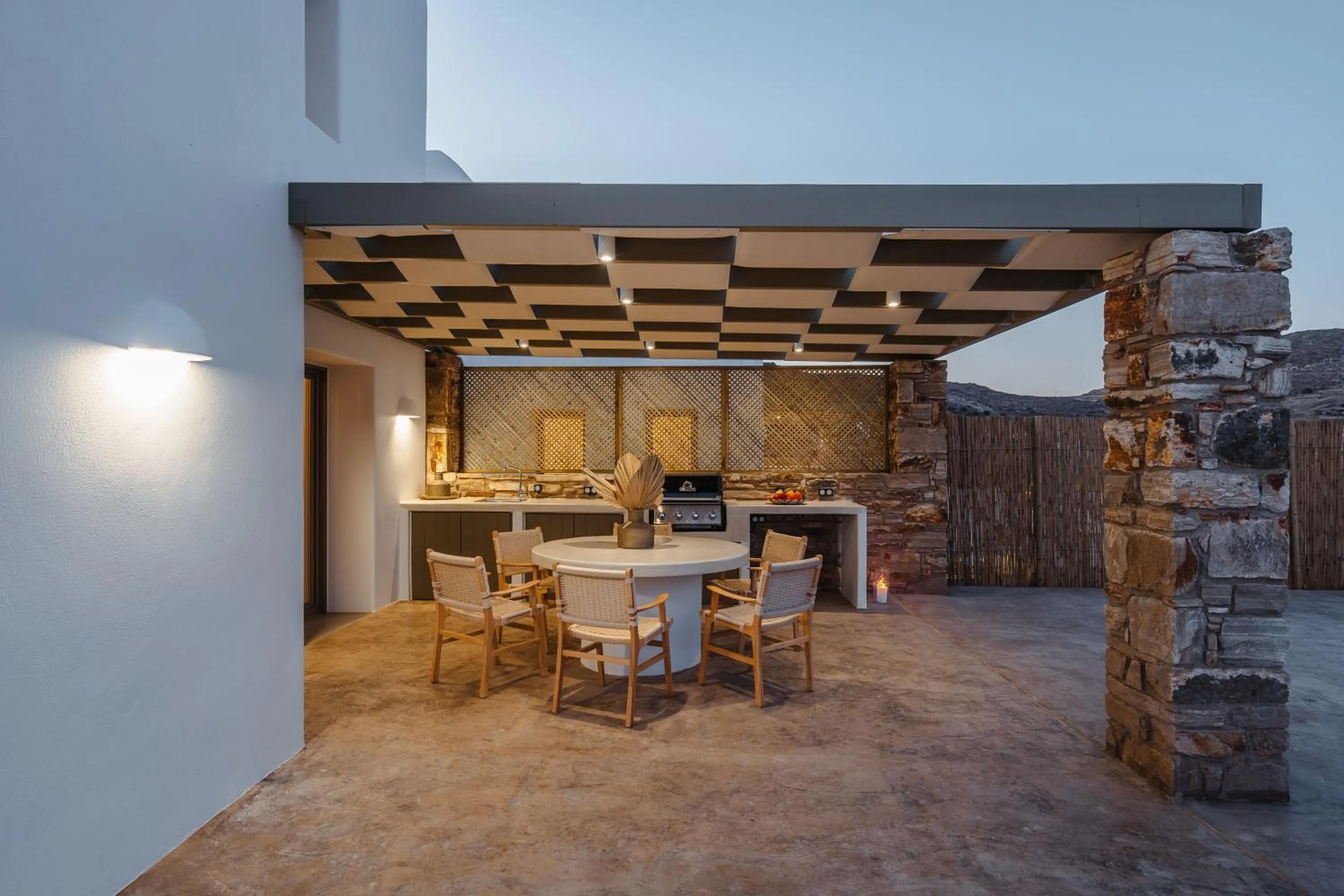 Patio in Thalelion 3 bedroom Villas with private pool and Jacuzzi