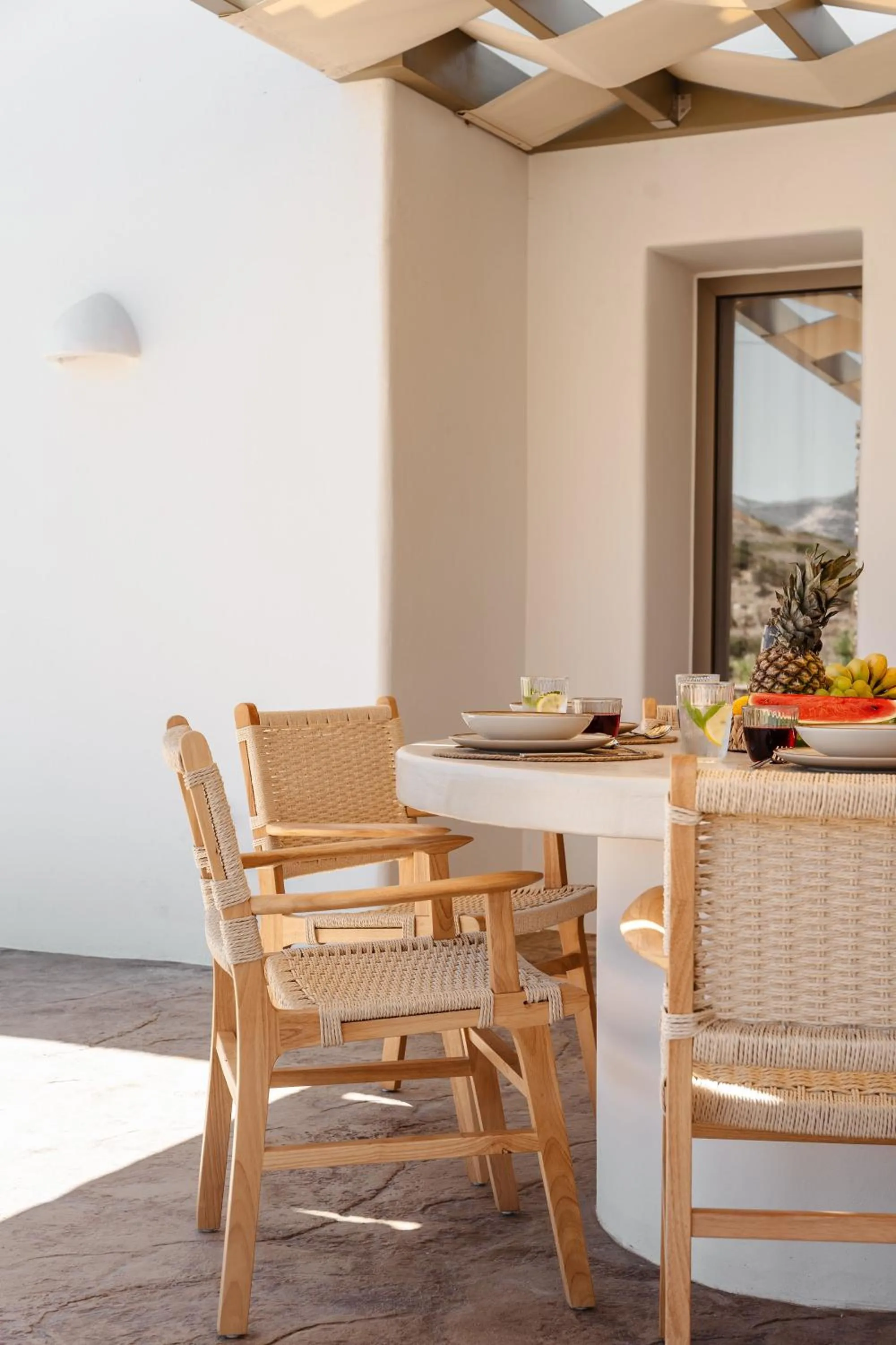 Patio in Thalelion 3 bedroom Villas with private pool and Jacuzzi