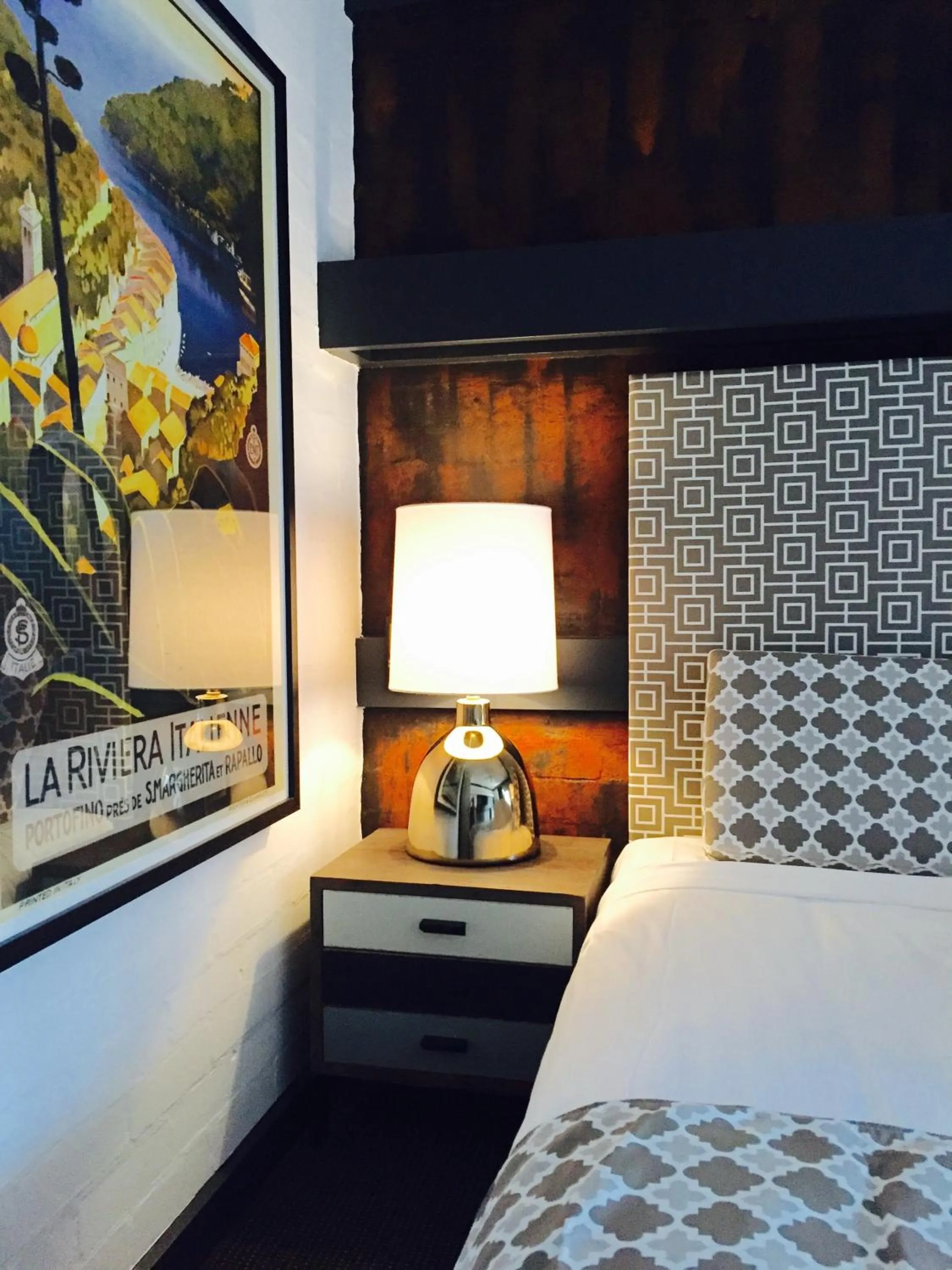 Decorative detail, Bed in Brougham Arms Hotel