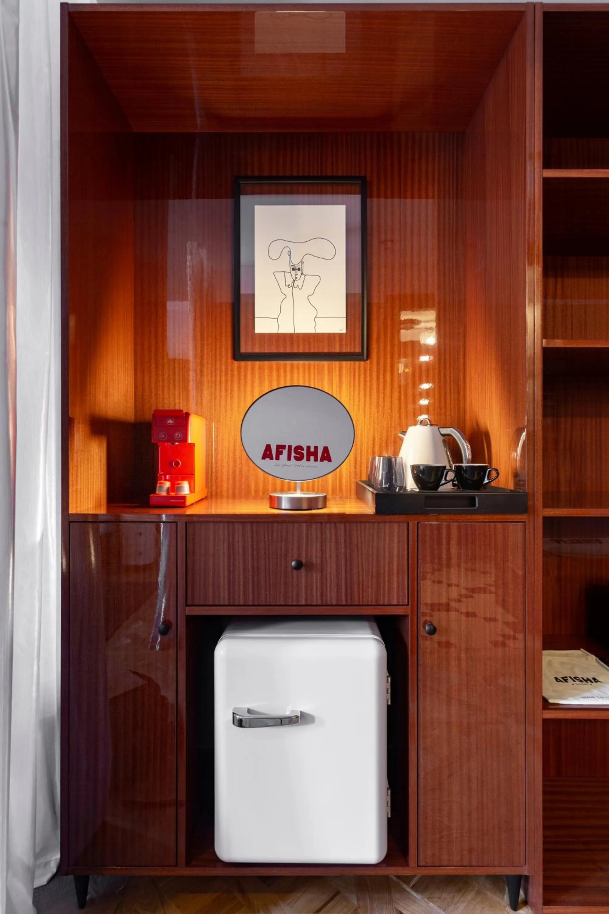 Coffee/tea facilities in Hotel Afisha