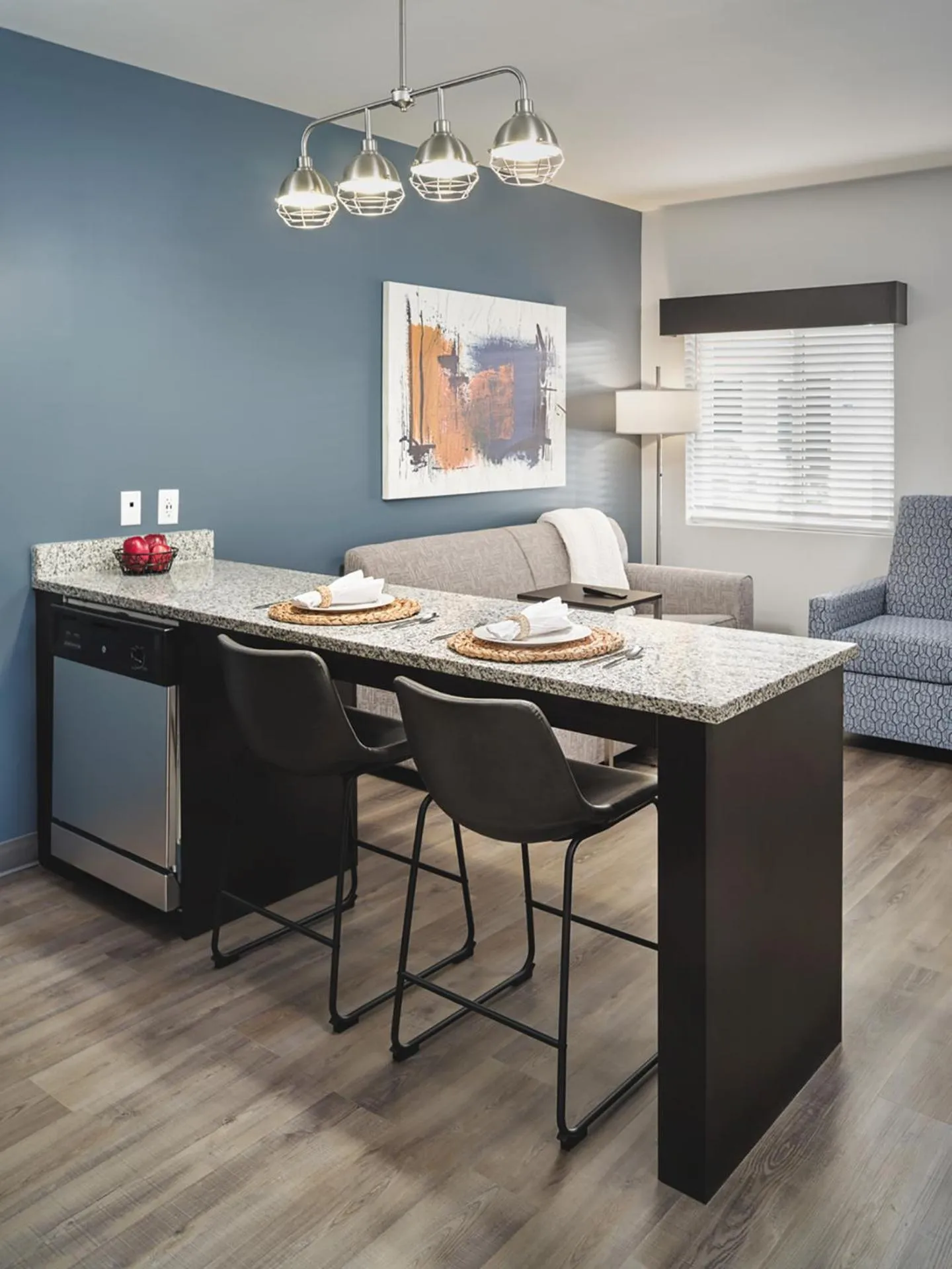 Seating area in stayAPT Suites Waco
