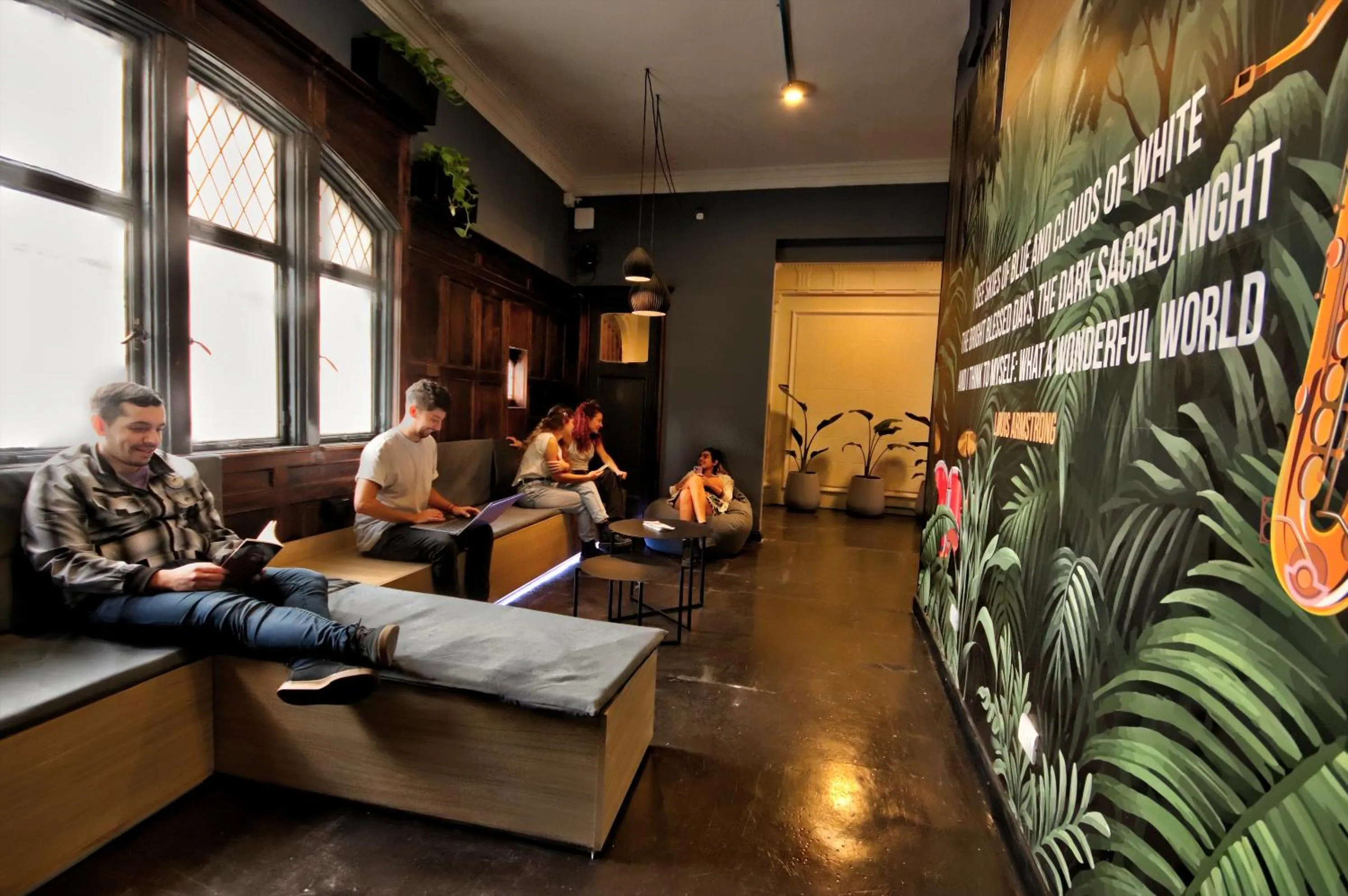 People in Play Hostel Garden