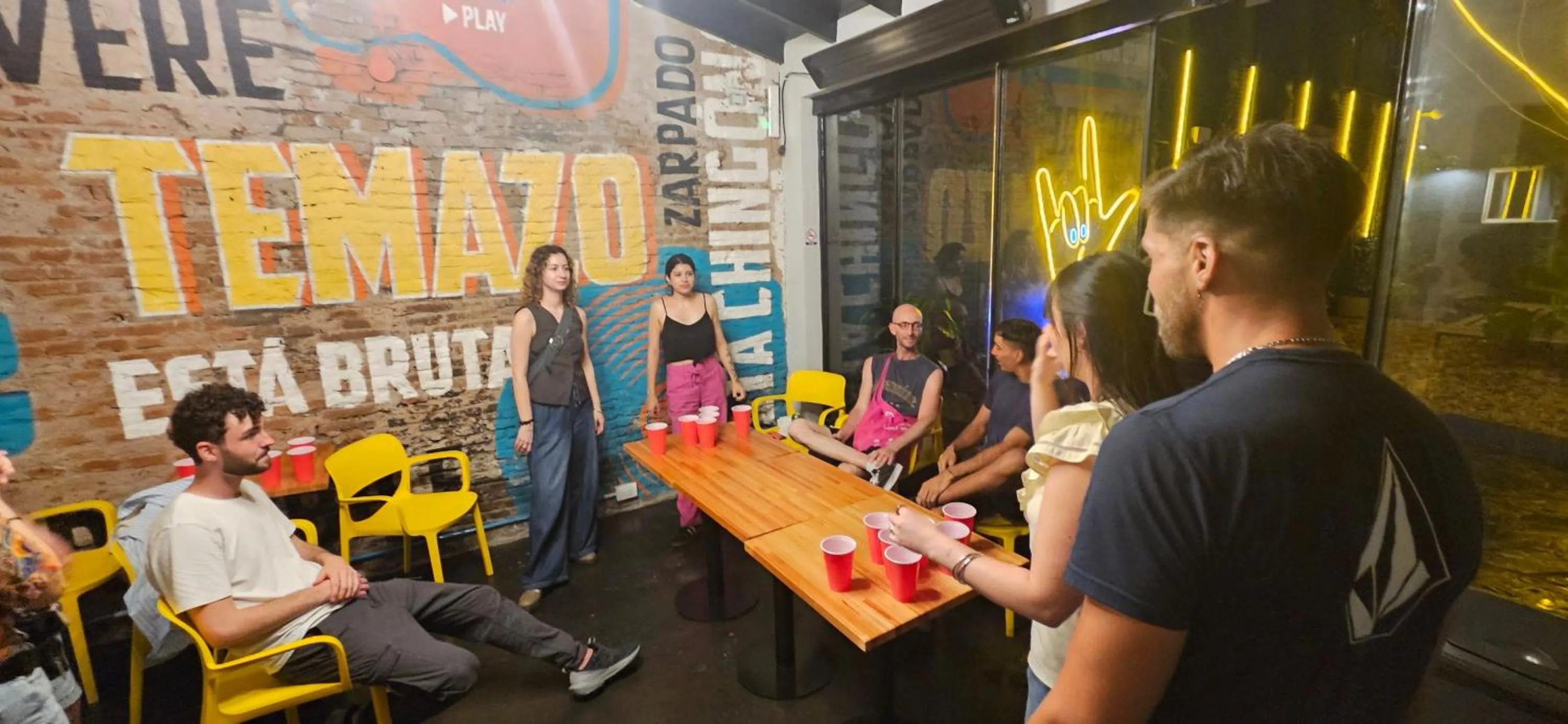 People in Play Hostel Garden