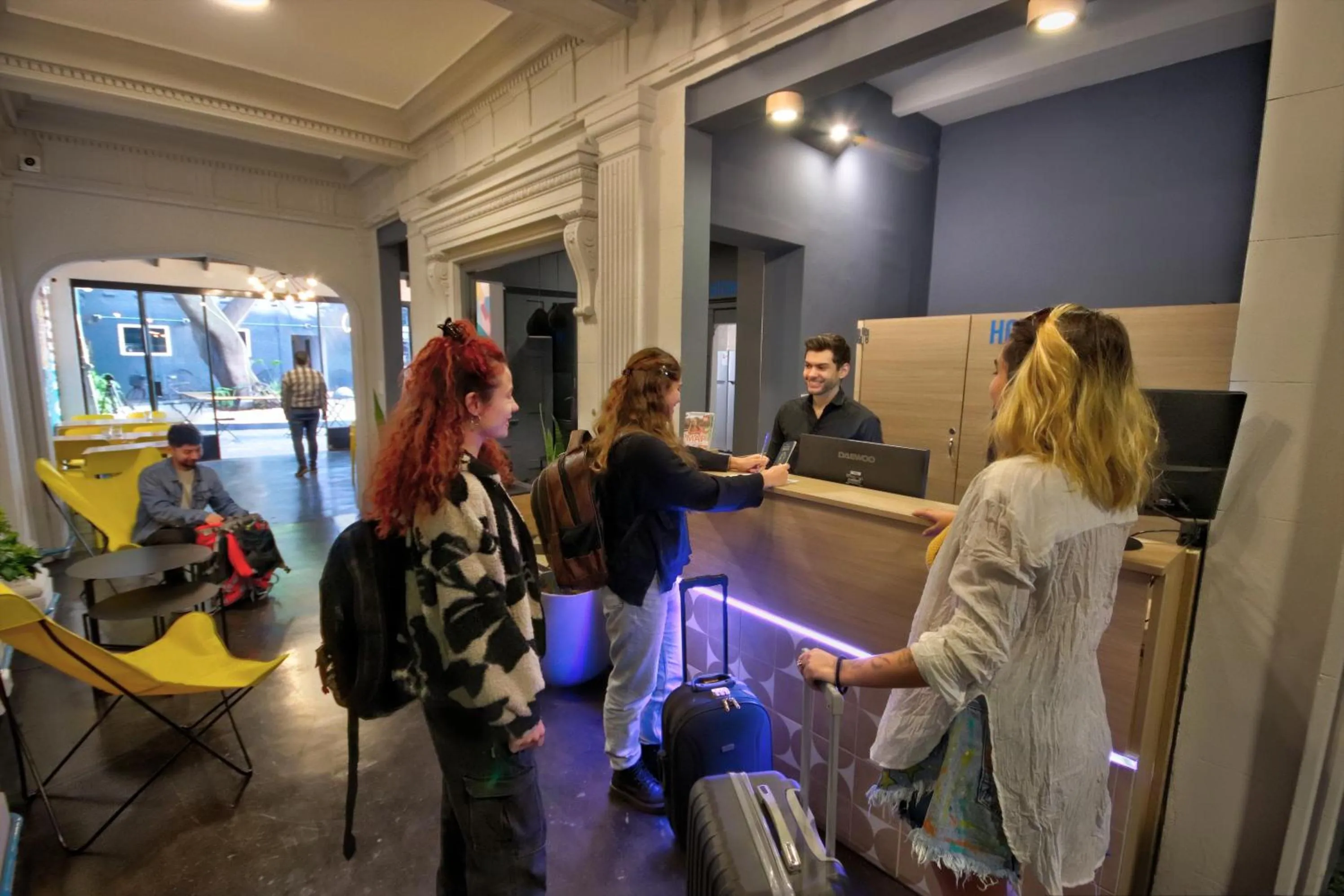 Staff in Play Hostel Garden