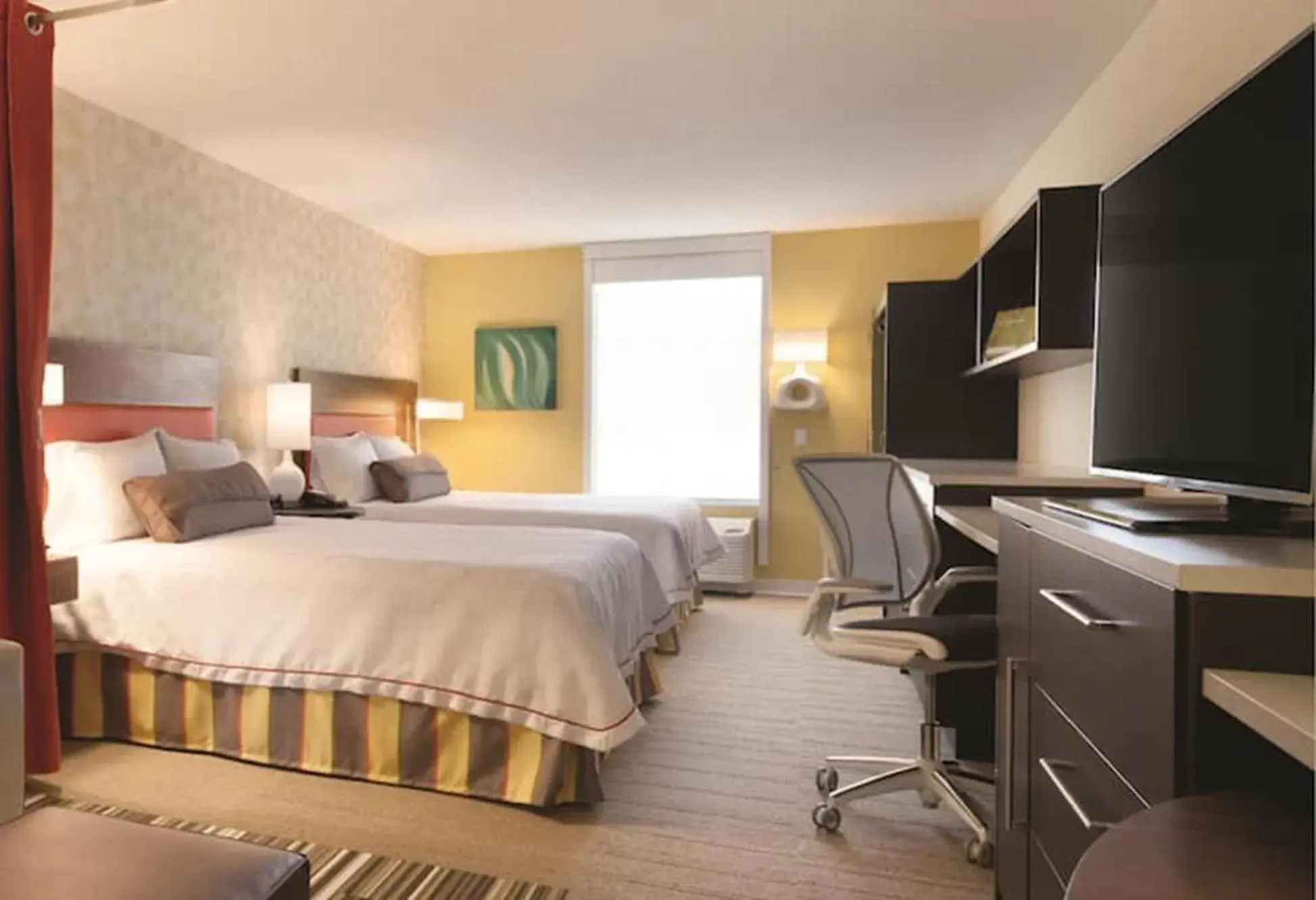 Studio Suite with Two Queen Beds - Hearing Access in Home2 Suites by Hilton Seattle Airport Studio Suite with Two Queen Beds - Hearing Access in Home2 Suites by Hilton Seattle Airport
