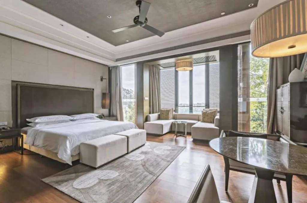 Bed in The Mulian Urban Resort Hotels Huadu