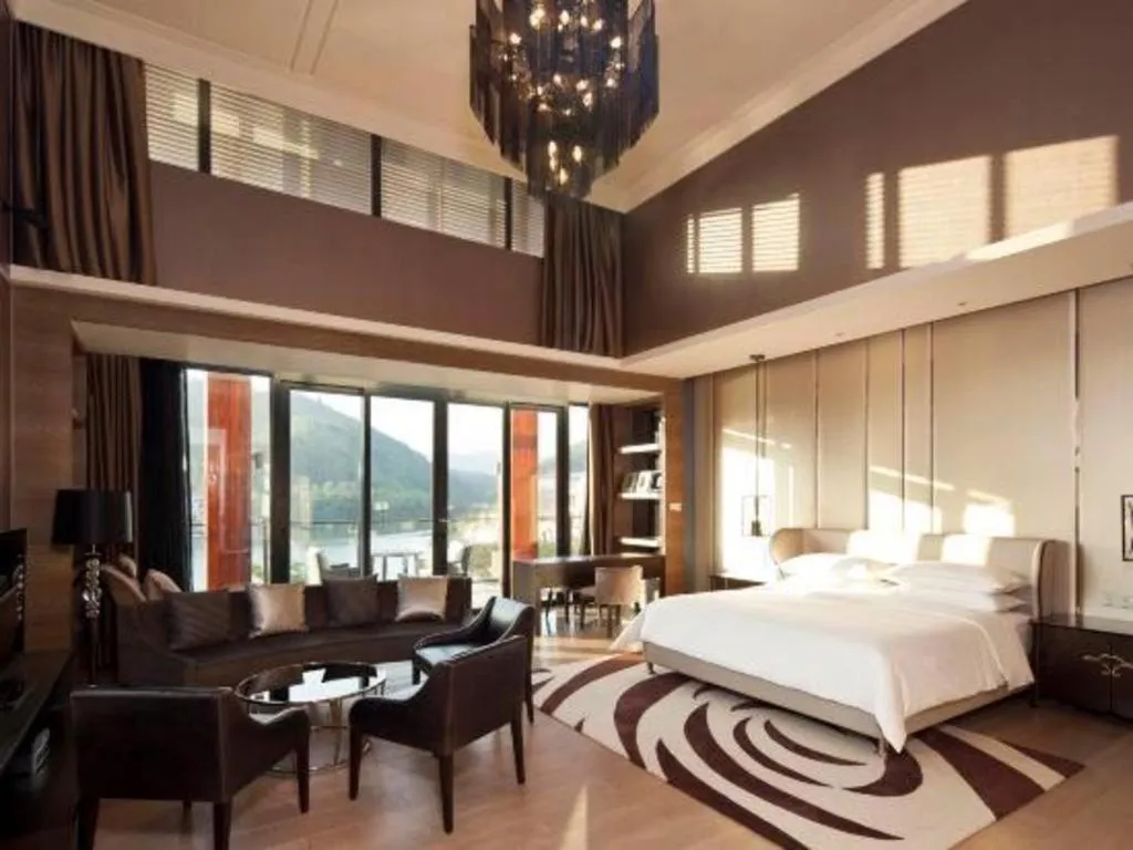 Bed in The Mulian Urban Resort Hotels Huadu