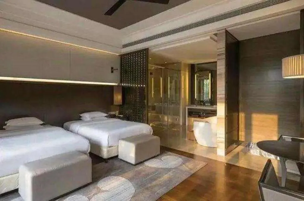 Bed in The Mulian Urban Resort Hotels Huadu