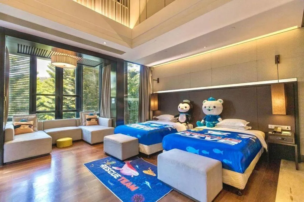 Bed in The Mulian Urban Resort Hotels Huadu