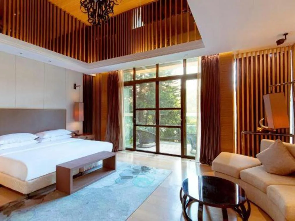 Bed in The Mulian Urban Resort Hotels Huadu