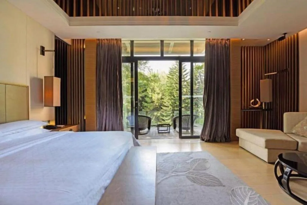 Bed in The Mulian Urban Resort Hotels Huadu