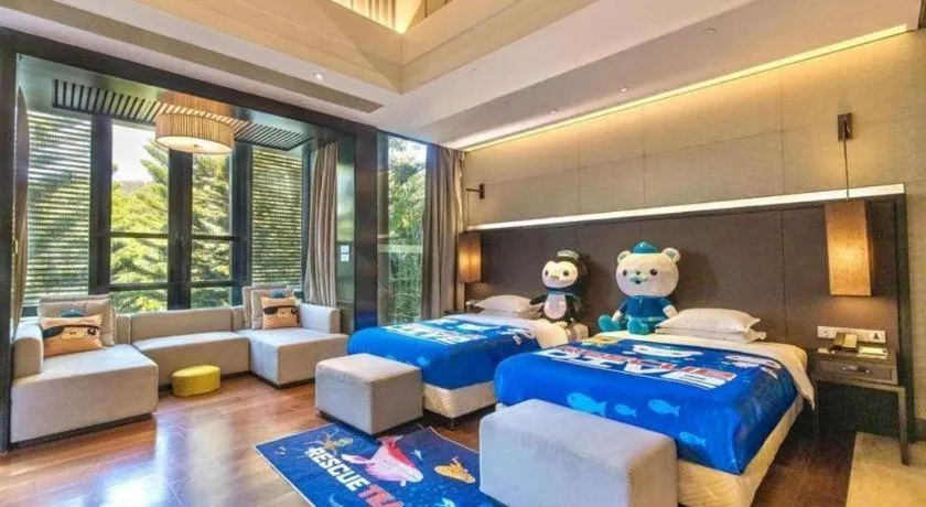 Bed in The Mulian Urban Resort Hotels Huadu