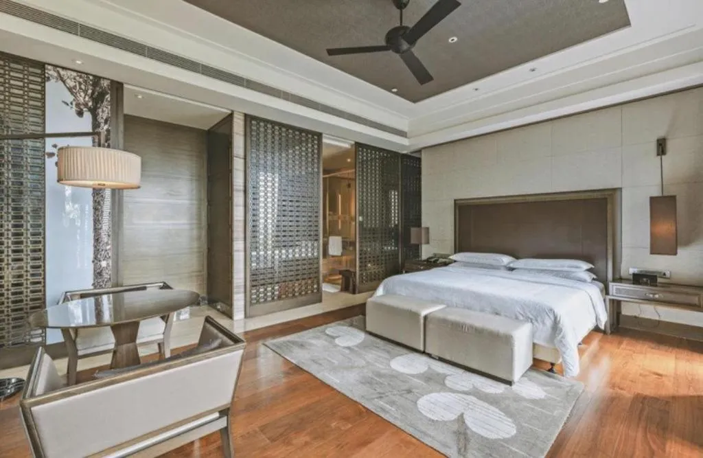 Bed in The Mulian Urban Resort Hotels Huadu