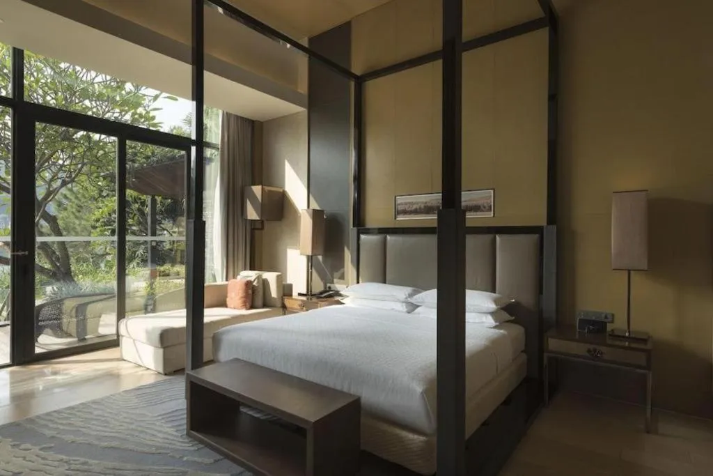 Bed in The Mulian Urban Resort Hotels Huadu