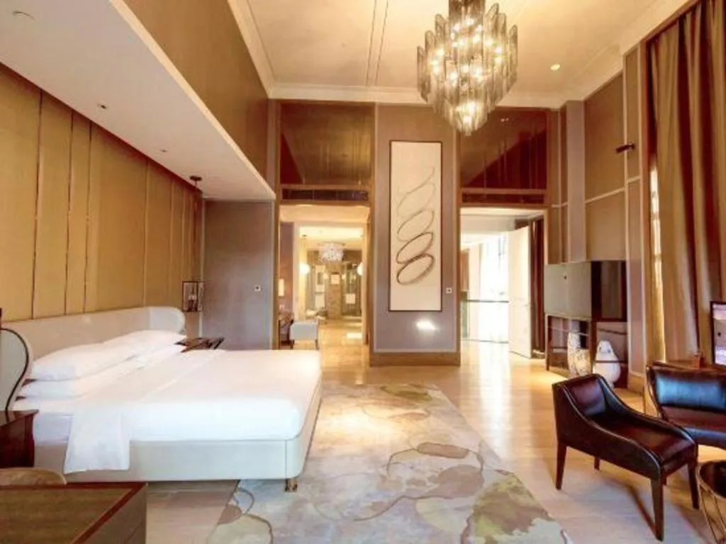 Bed in The Mulian Urban Resort Hotels Huadu