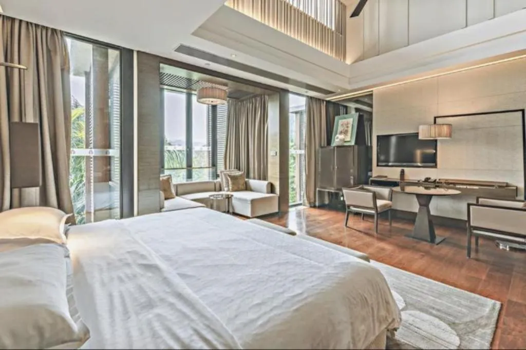 Bed in The Mulian Urban Resort Hotels Huadu