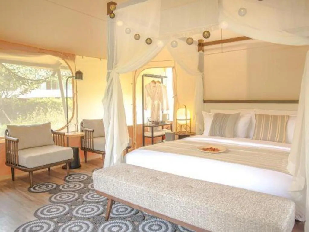 Bed in The Mulian Urban Resort Hotels Huadu