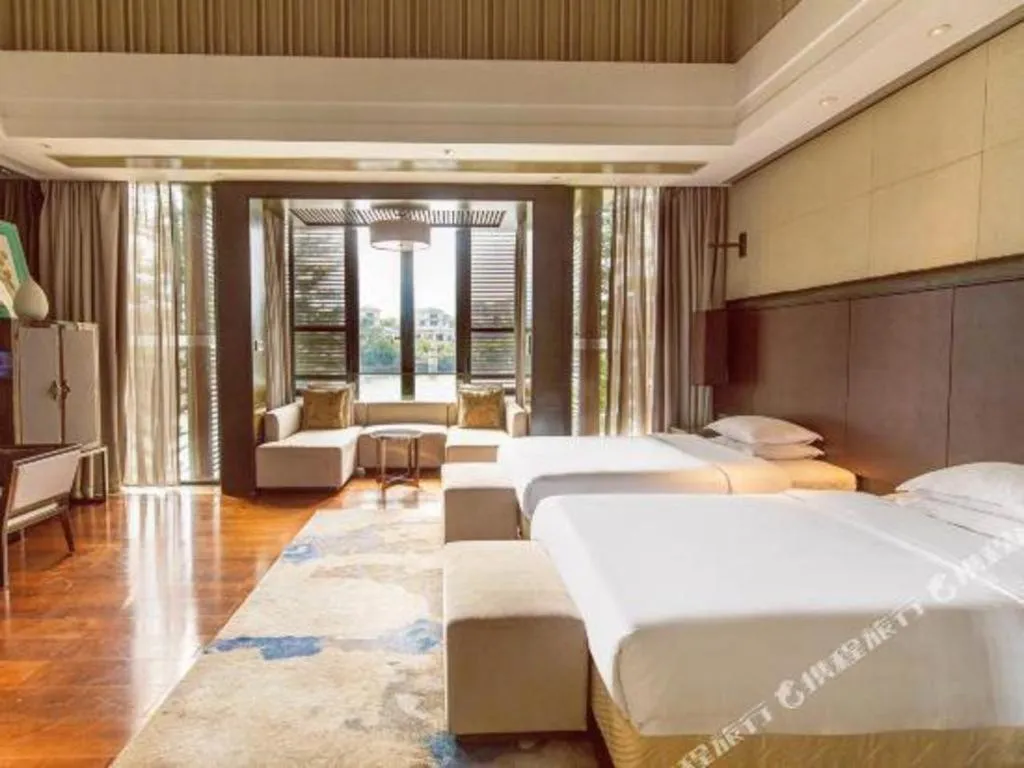 Bed in The Mulian Urban Resort Hotels Huadu