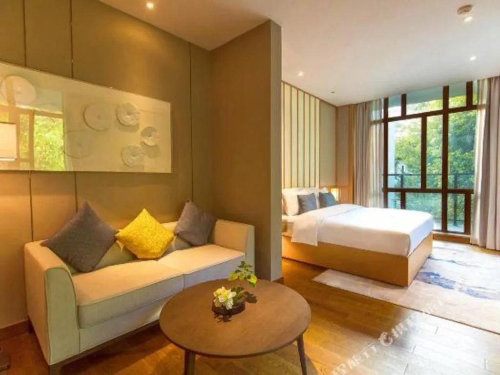 Bed in The Mulian Urban Resort Hotels Huadu