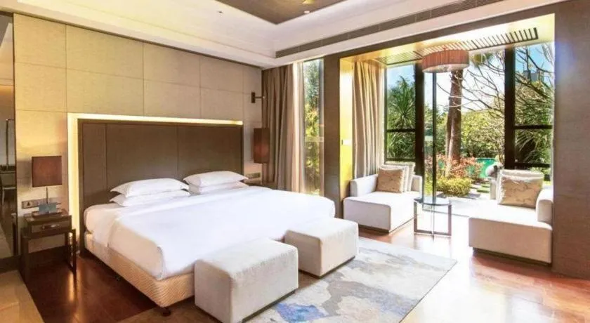 Bed in The Mulian Urban Resort Hotels Huadu