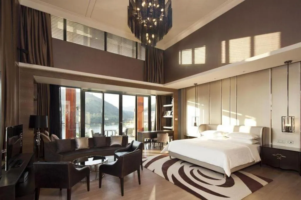 Bed in The Mulian Urban Resort Hotels Huadu