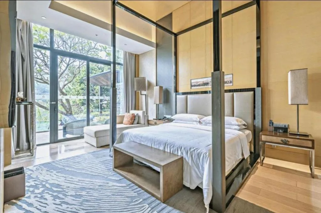 Bed in The Mulian Urban Resort Hotels Huadu