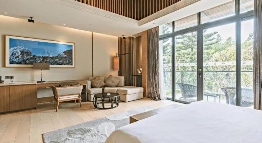 Bed in The Mulian Urban Resort Hotels Huadu