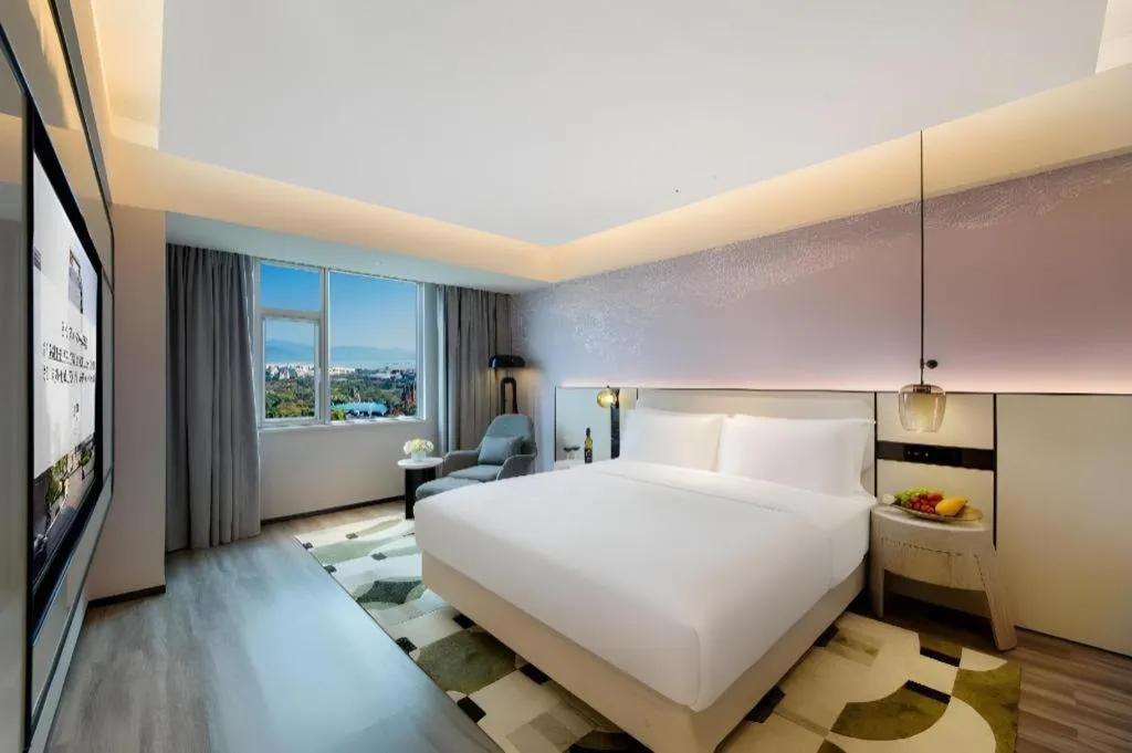 Bed in Seaview Gleetour Hotel Shenzhen Eastwing building
