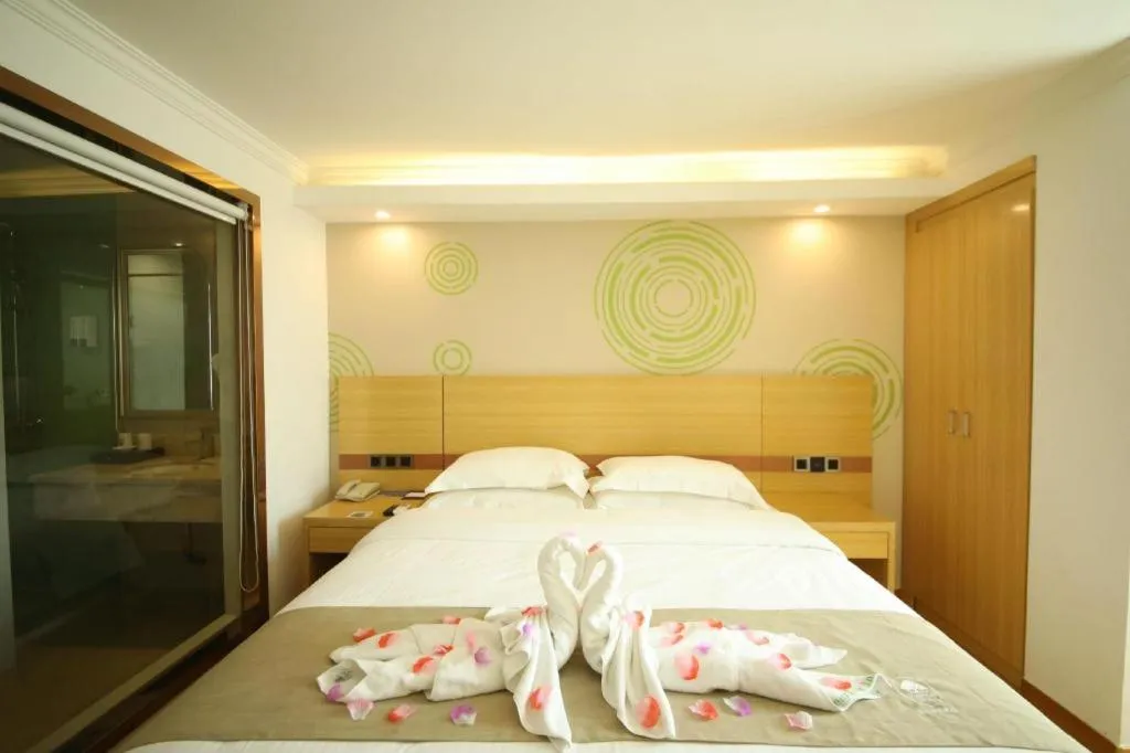 Bed in GreenTree Inn Qingyuan Qinghe Avenue Branch