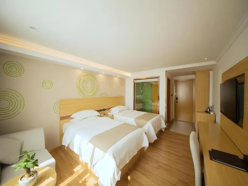 Bed in GreenTree Inn Qingyuan Qinghe Avenue Branch