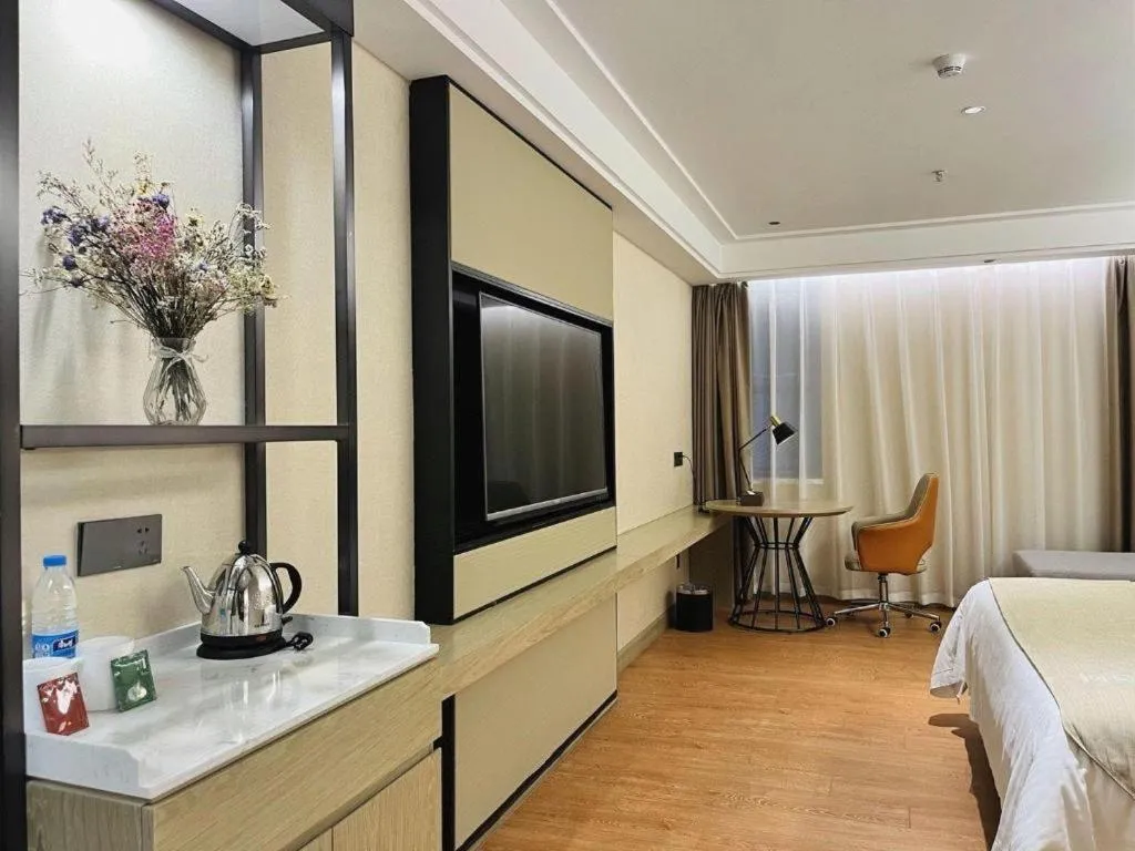 Bed in GreenTree Inn Qingyuan Qinghe Avenue Branch