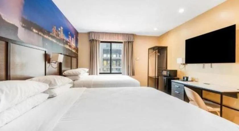 Bed in Americas Best Value Inn & Suites Los Angeles Downtown SW