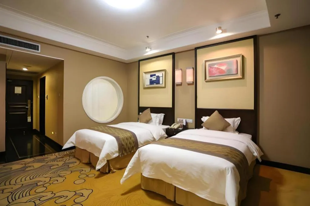 Bed in Qingdao Blue Horizon Hotel Laoshan