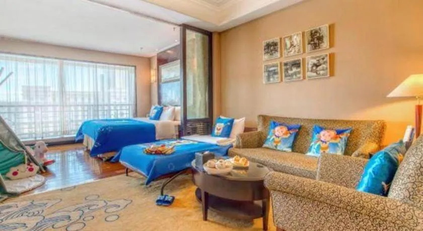 Bed in Qingdao Blue Horizon Hotel Laoshan