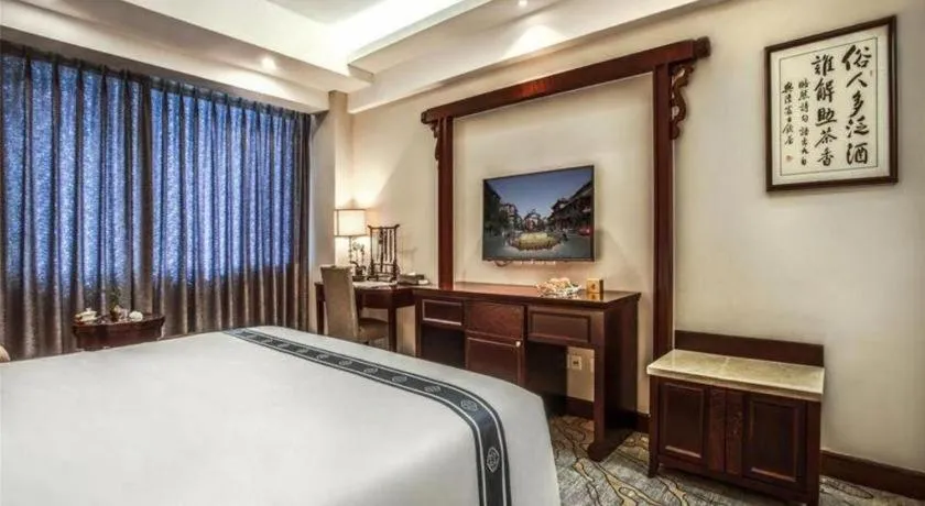 Bed in Chengdu Handu International Hotel