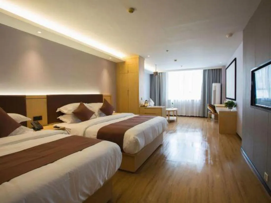 Bed in GYA Hotel Shanghai Songjiang Wanda Plaza