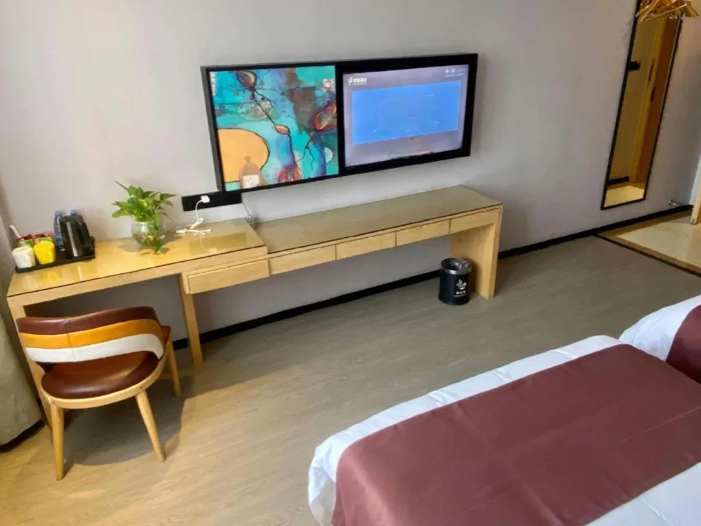 Bed in GYA Hotel Shanghai Songjiang Wanda Plaza