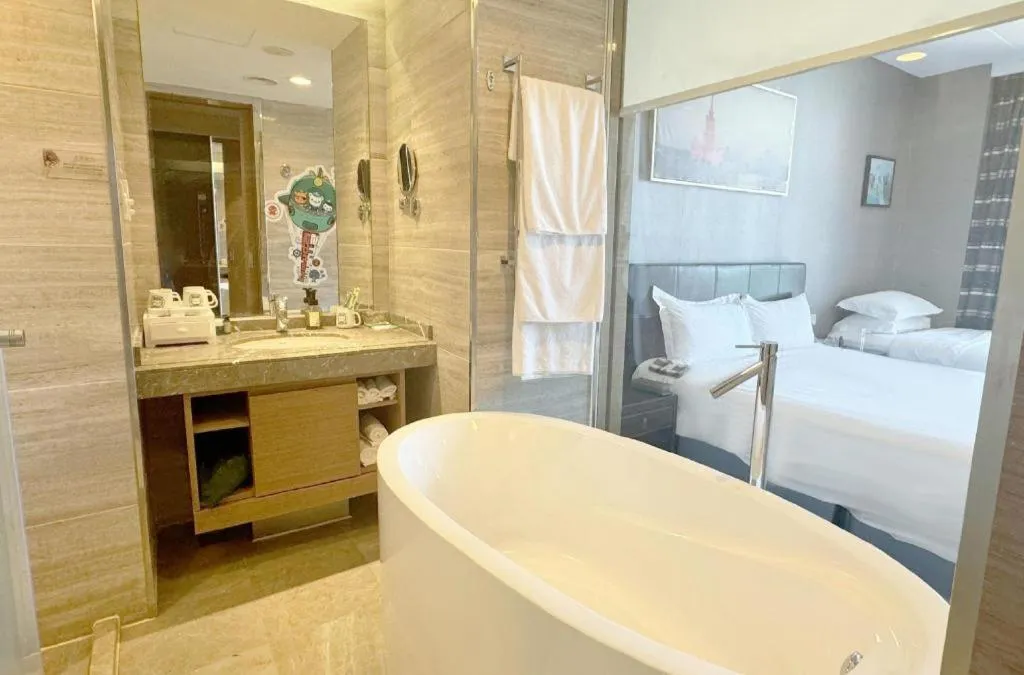 Bed in Brigh Radiance Hotel Yantai